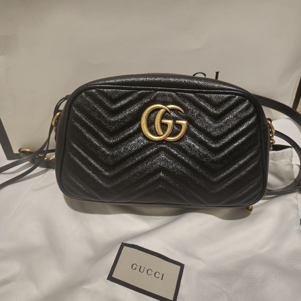 Gucci Black Leather Crossbody Bag